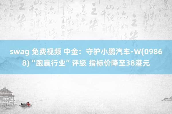 swag 免费视频 中金：守护小鹏汽车-W(09868)“跑赢行业”评级 指标价降至38港元