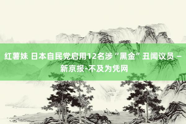 红薯妹 日本自民党启用12名涉“黑金”丑闻议员 — 新京报-不及为凭网